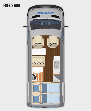 Hymer Free S 600 Floorplan