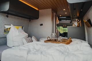 Hymer Redwood Rear Transverse Double Bed